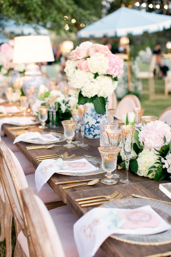 lush outdoor reception