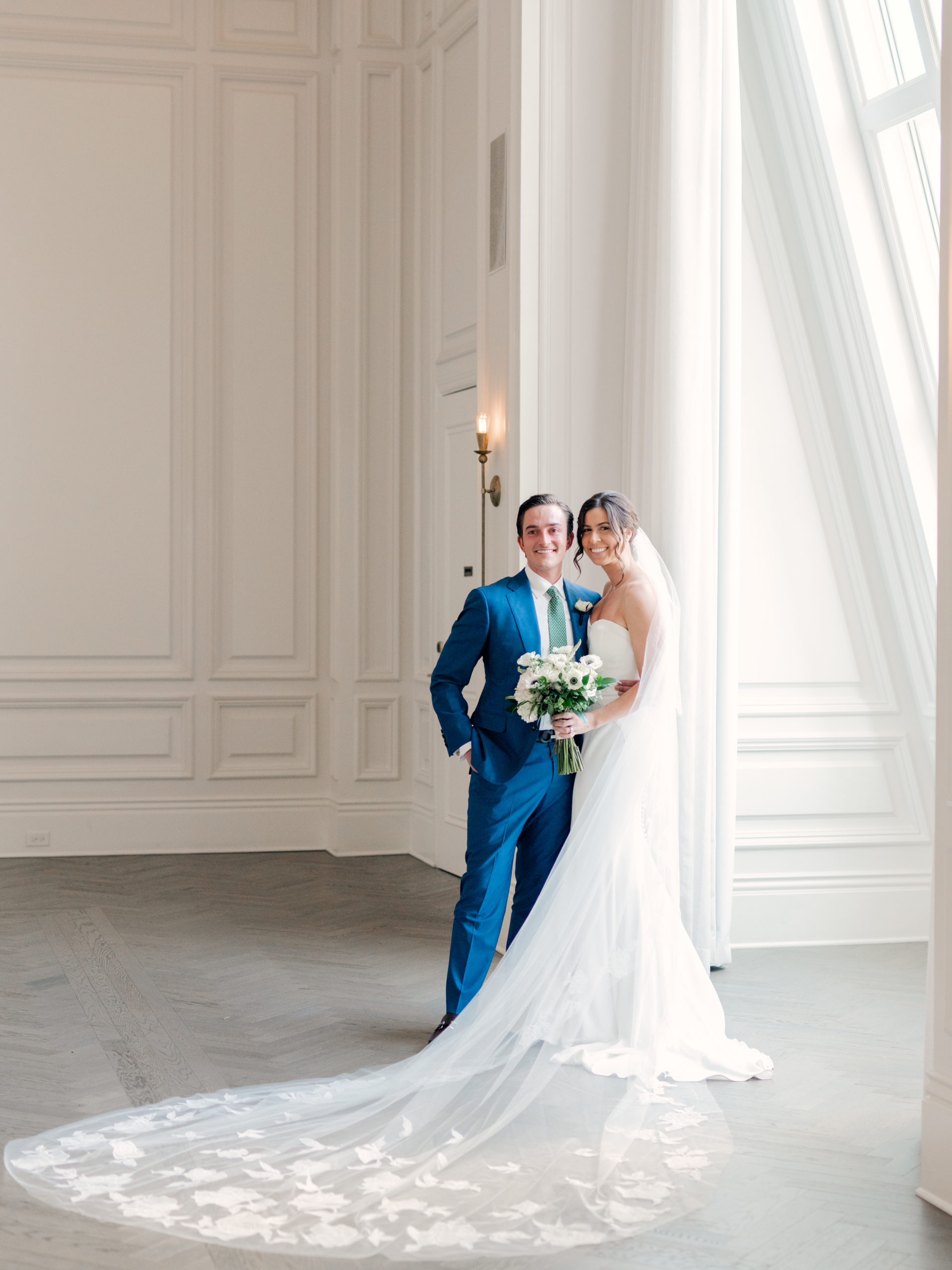 bride and groom portraits at the Adolphus