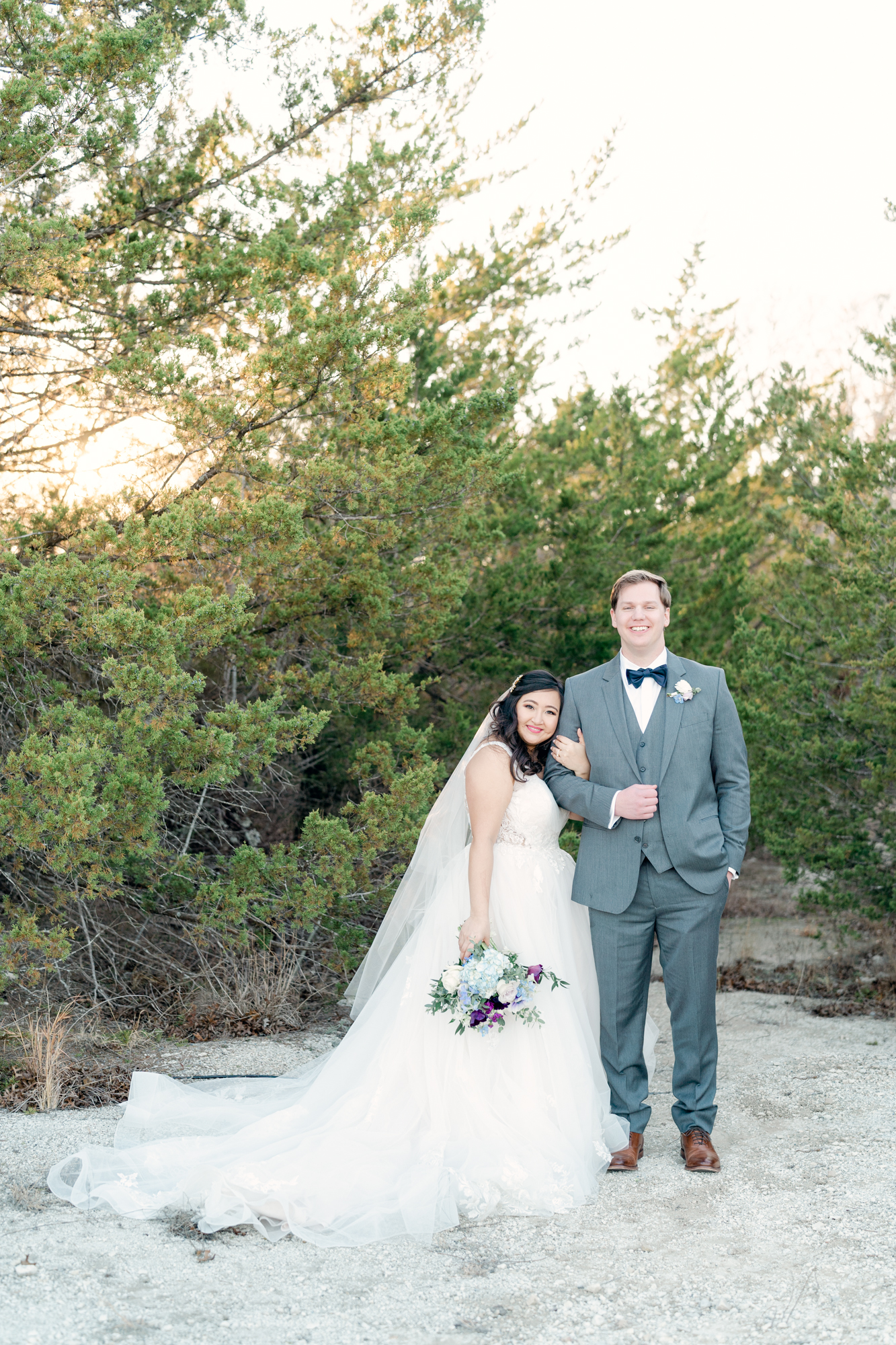 bride and groom portrait at stone crest venue