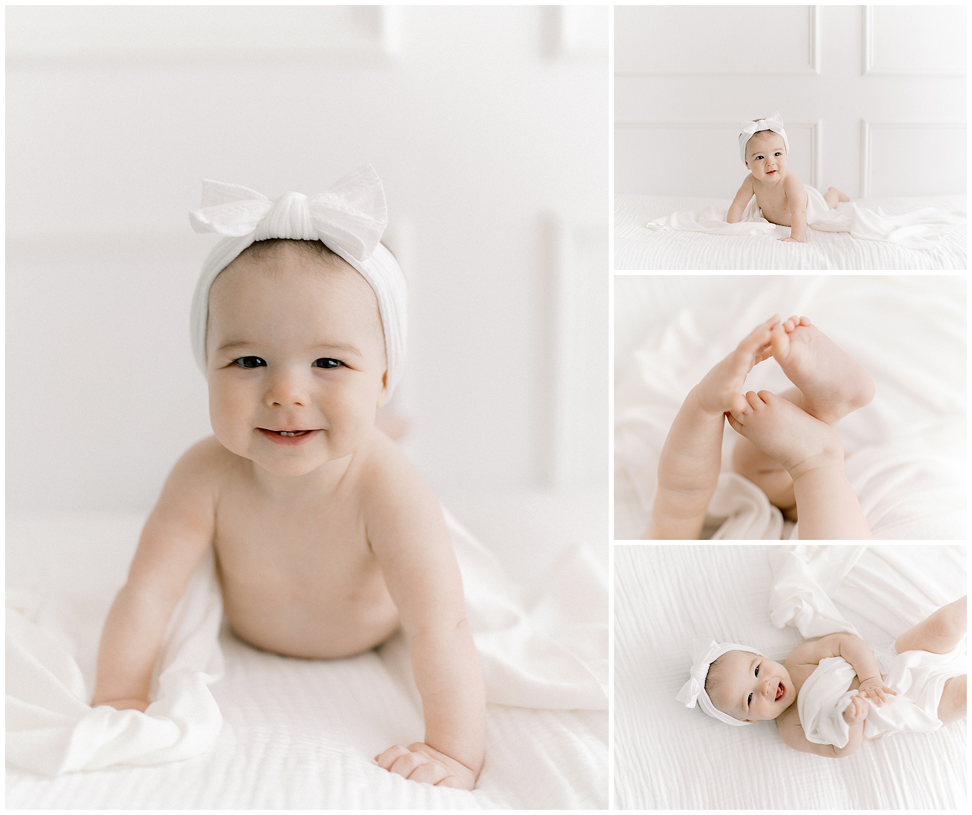 six month milestone session by mckinney family photographer